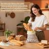 Eco-Friendly Reusable Bread Bags with Beeswax Coating and Secure Lock for 4 Loaves