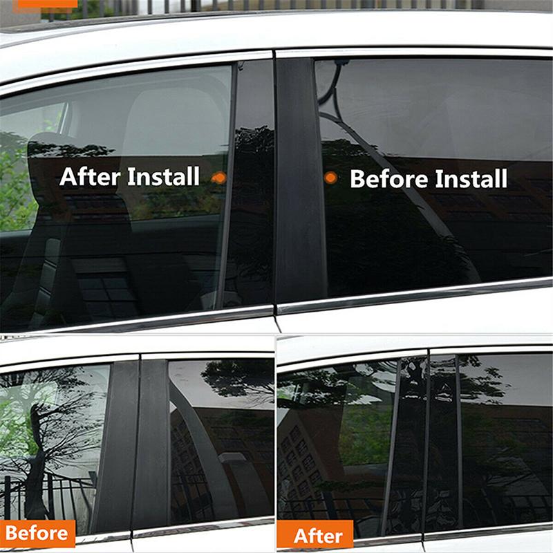 6pcs/set Window Door Column B C Pillar Post Cover Trim for Chevy Equinox 2005-2009 Auto Styling