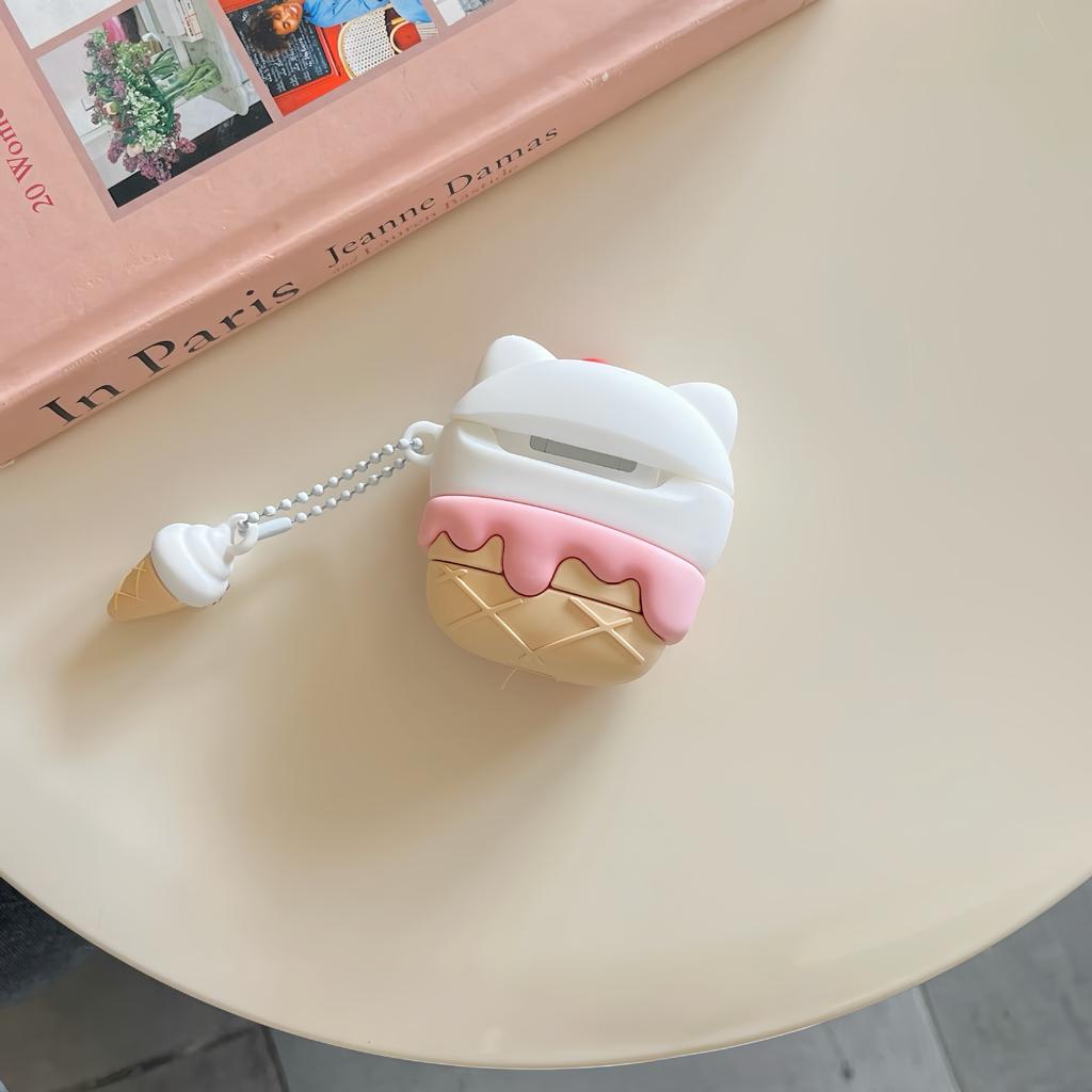 Cute cone KT cat AirPods Pro1 Apple Bluetooth headset cover 1/1 generation cartoon protective case for women