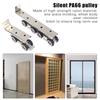 2Pcs Sliding Door Roller Pulley Set 4Wheels 8Wheels Adjustable Rail Track Easy Installation for Room Door