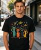 Vintage Tshirt Featuring Space Cats Fashion Trend Couple Tshirt