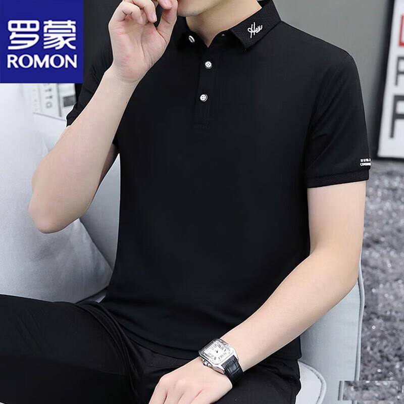 ROMON Men s Slim Fit Short Sleeve Polo Shirt 3XL
