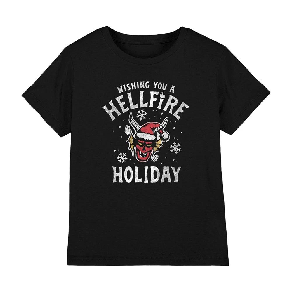 

Stranger Things Hellfire Holiday Kids T-shirt 7-13 Years, Black 150