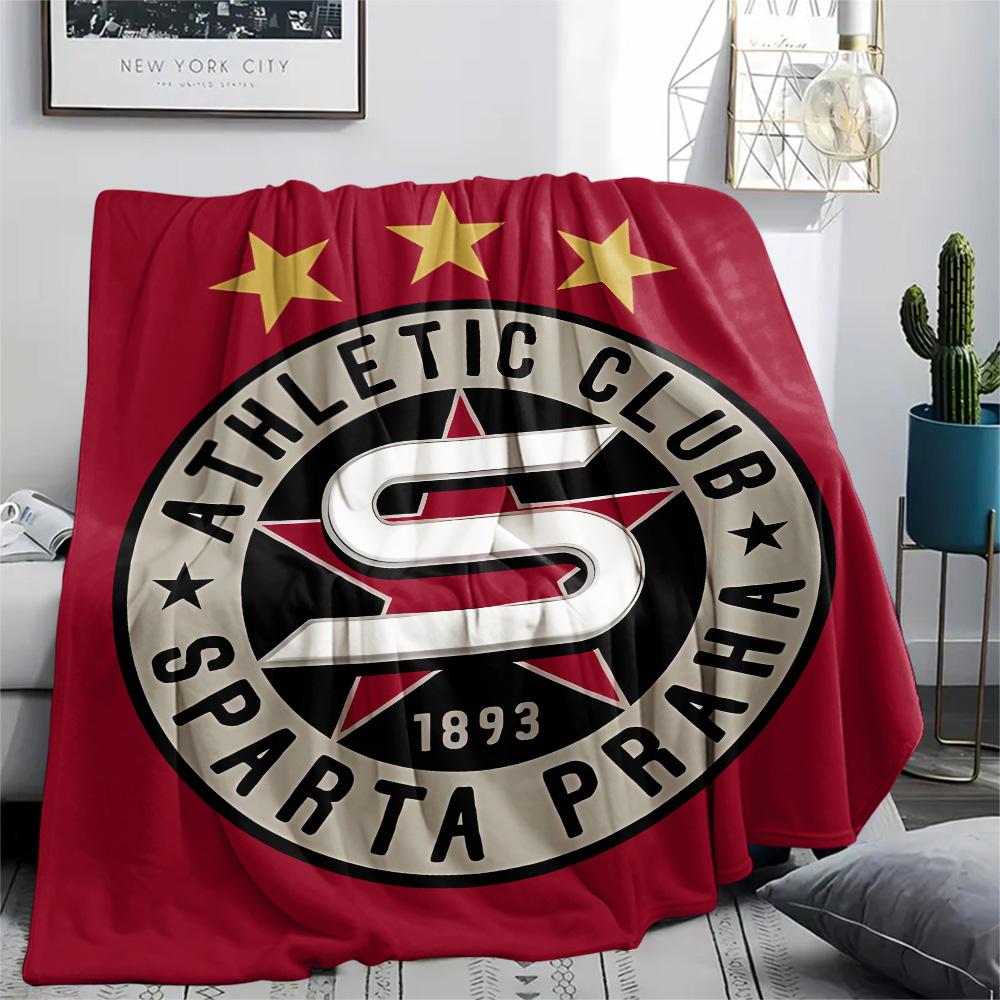 AC Sparta Praha Print Flannel Blanket, High quality Comfortable for All Seasons, Home Decor, Warmth and Comfort, Perfect for Christmas Gifts
