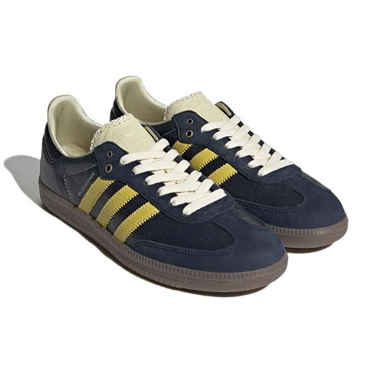 Adidas Wales Bonner X Samba Collegiate Navy Yellow Unisex Sneakers Blue Cream-White S42595