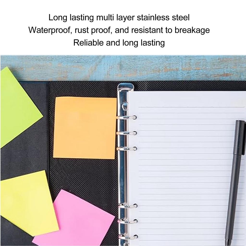 10Pcs 3 Ring Metal Loose Leaf Binders Stainless Steel Book Rings Po Album Binding Spines For Notebook Travel Diary
