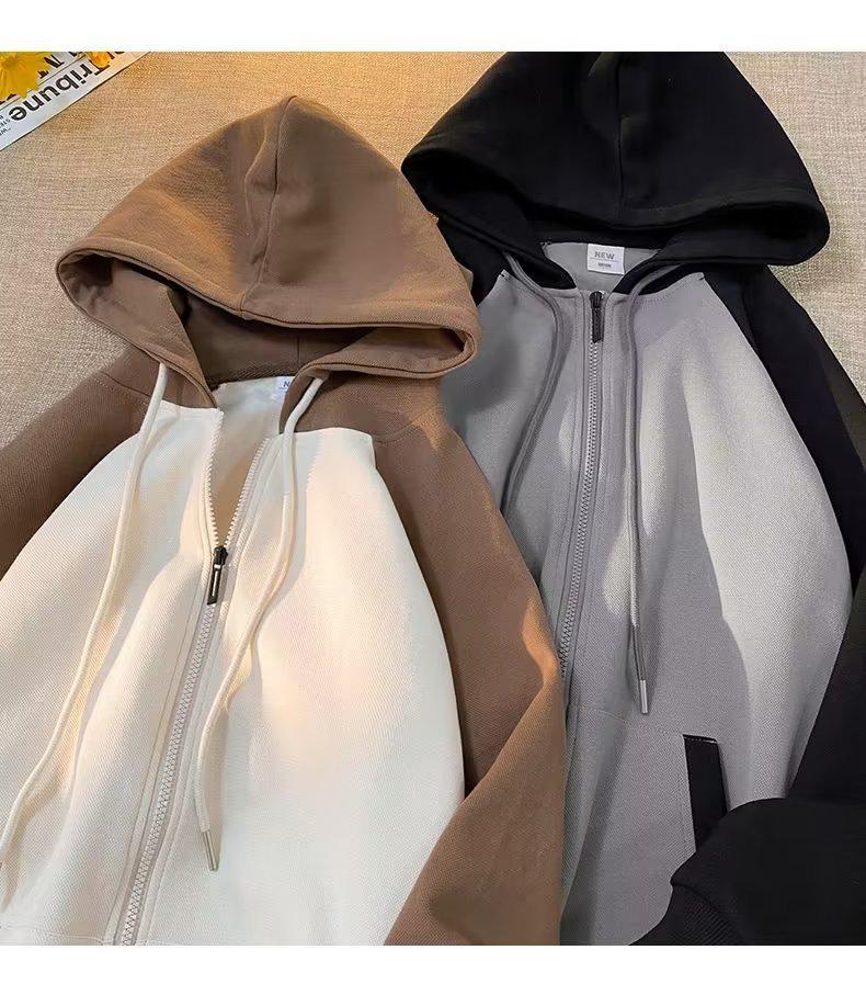 Men's Retro Loose-Fit Hooded Cardigan Jacket - Autumn 2023 Trend