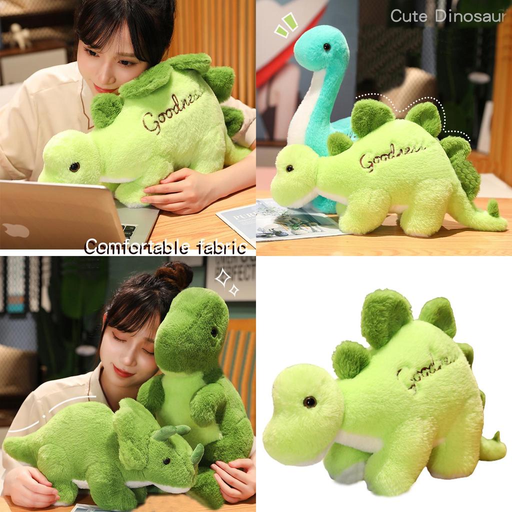 Jurassic Dinosaur Park Plush Toy Green Stegosaurus Triangular Dragon Tyrannosaurus Rex Cartoon Stuffed Animal