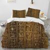 Egyptian Mythology Pharaoh Hieroglyphics Bedding Set Duvet Cover Bed Set Quilt Cover Pillowcase Comforter King Queen Size