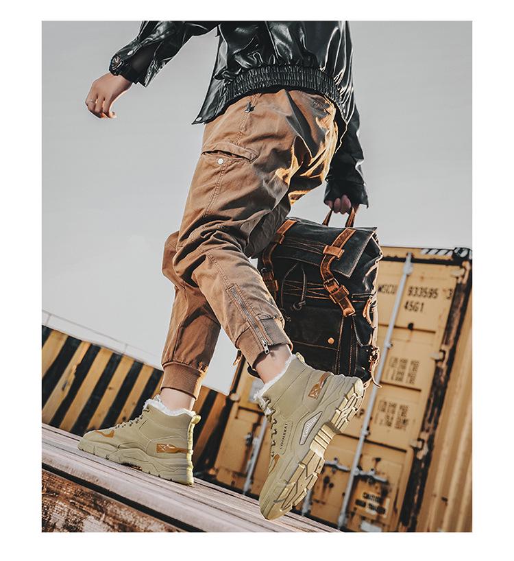 Men's Winter Martin Boots: New Style, Plus Velvet, Thick-Soled, Non-Slip Work & Snow Boots