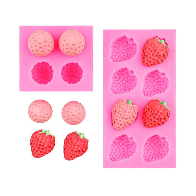 Fruit Strawberry Dessert Mousse Cake Mold Silicone Cake Decorations Reusable Baking Molds Kitchen Tools