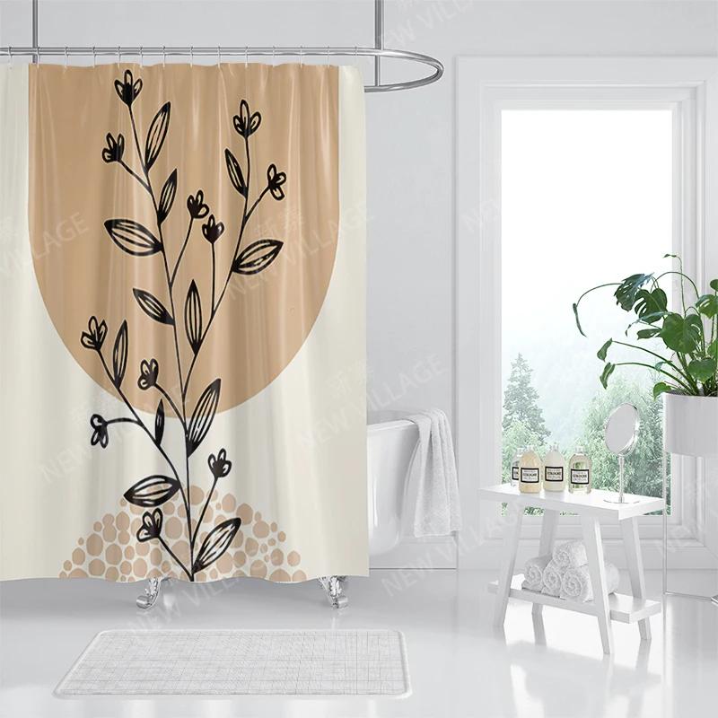 

Waterproof Fabric Shower Curtain Bathroom Curtain Accessories 180X200 Bath Curtain For Shower 240*200 Nordic Boho Decor 240X200 W60H190(CM)-1 Pcs