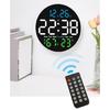 10Inch Digital Wall Clock Remote Controlled 2 Alarms Large LED Display 10 Brightness For Home Office Bedroom Decoration