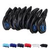 8Pcs Club Iron Head Covers Set Soft PU 48 50 52 54 56 58 60 62 Degree Mark for Brassie