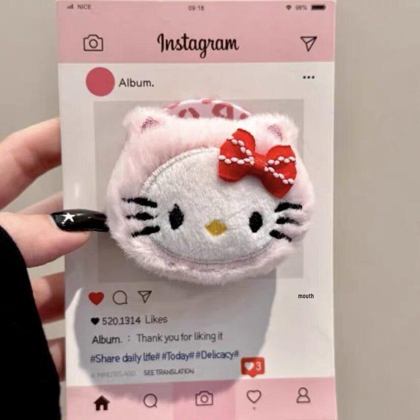 Women s Plush Kitty Cat Magsafe-Compatible Magnetic Phone Holder - Retractable & Foldable