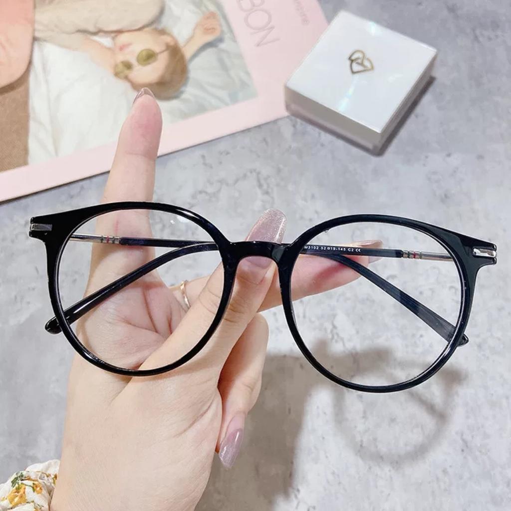 Color Metal Tr Glasses Frame Women'S Plain Anti-Blue Flat Glasses Can Be Matched With Myopia Glasses
