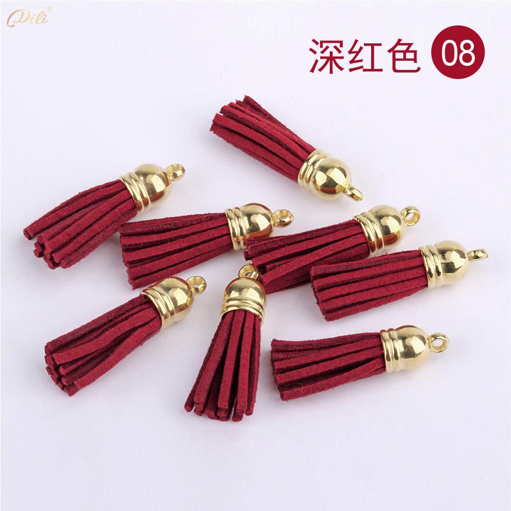 5/10/20Pcs 38mm Mini Leather Tassels Keychain Tassels For DIY Crafts Charms Earrings Bracelets Jewelry Making Supplies