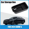 Suitable for 2026 BMW 5 Series Central Control Storage Box Armrest Box Storage Box Car Modification Supplies