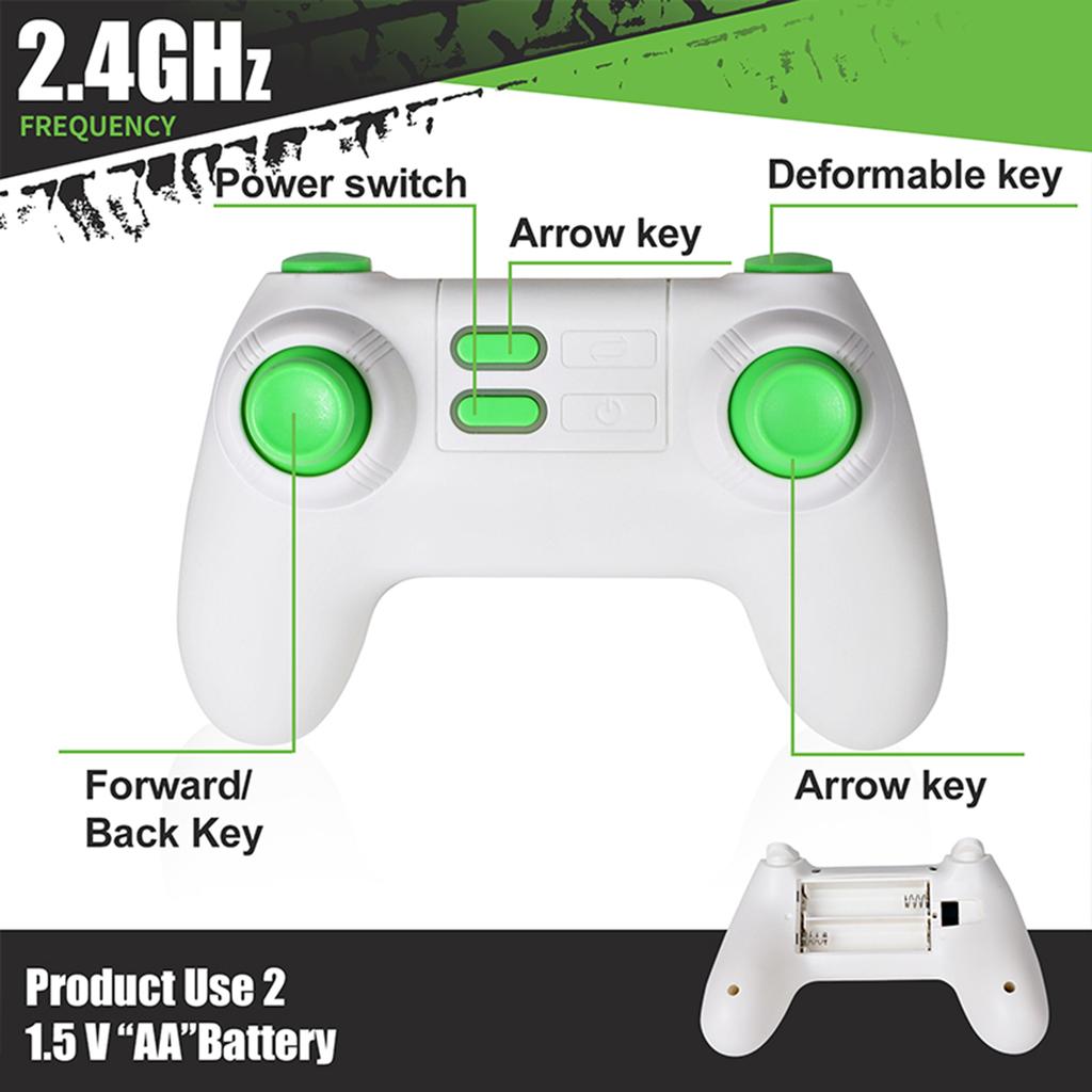 Remote Control Car, 2.4GHz Remote Control Rolling Stun Car with Lights Forward Backward Left Right