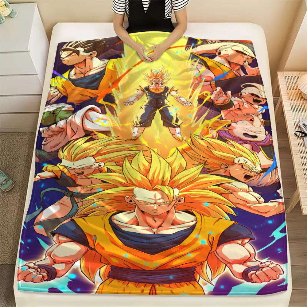 

1Pc Dragon Ball Print Flannel Blanket, High quality Comfortable for All Seasons, Home Decor, Warmth and Comfort, Perfect for Christmas Gifts 80cm x 120cm