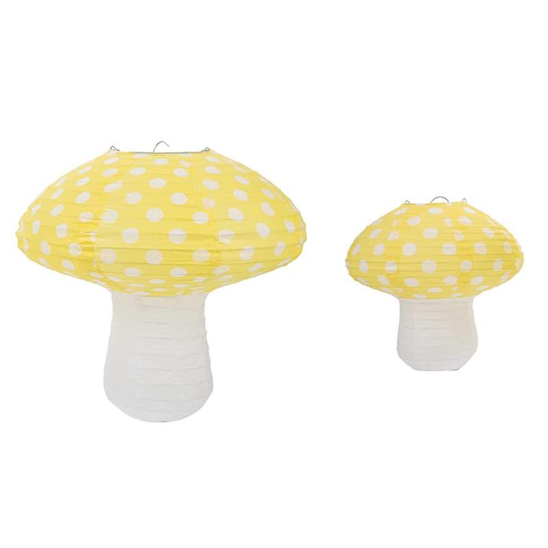 Outdoor Mushroom Lantern Ornaments: Decorative Photo Paper Lanterns for Parties and Restaurants