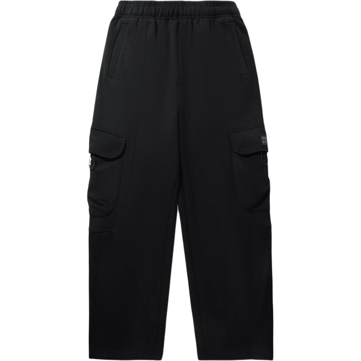 

Li Ning Модная спортивная серия Однотонные Мягкие Дышащие Универсальные Свободные Прямые Повседневные Брюки Мужские низы AKLVC43-2 XXL