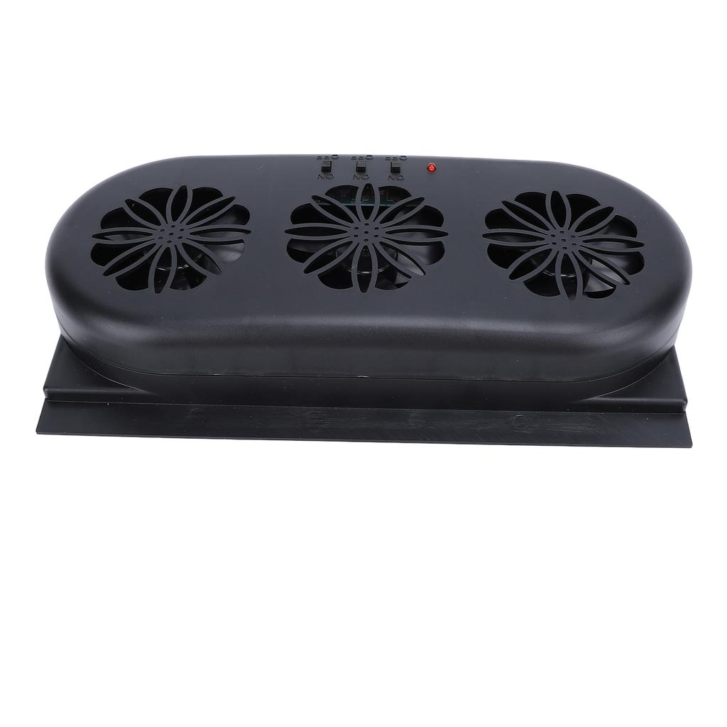 Car Air Vent Cooling Fan SUV Window Cooler 3 Outlet USB Plug in Circulation Exhaust Smoke Black
