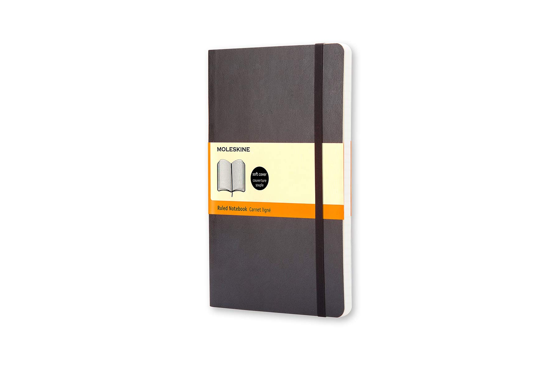 Moleskine Classic Soft Горизонтальный Карманный Размер x QP611 Блокнот, Обложка, В Линию, (9см 14см), Черный, чёрный