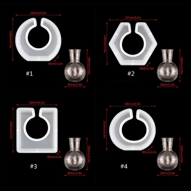 Flowers Bud Vase Silicone Resin Mold for Plant Propagation Station Epoxy Resin Casting Mold for Hydroponic Plant Home