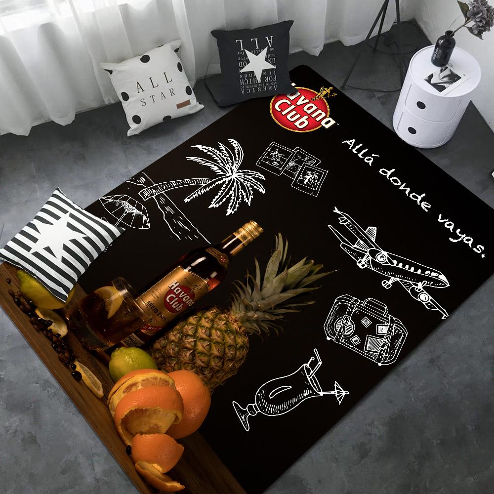 Havana Club Bathroom Mat Retro Multiple Choice Living Room Kitchen Rug Non-Slip Bedside Mats