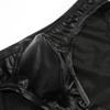 UK Thongs Underwear Faux Leather Briefs Black Sexy Mens Lingerie Boxer Jockstrap