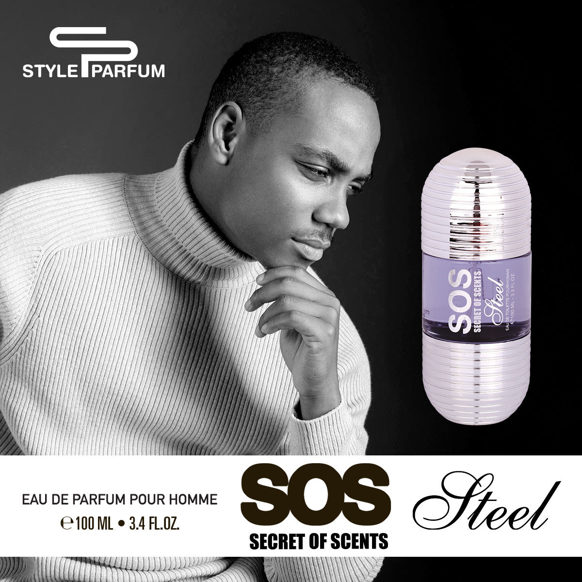 

SOS SECRET OF SCENT STEEL Eau de toilette for men 100 ML -STYLE 100 ML