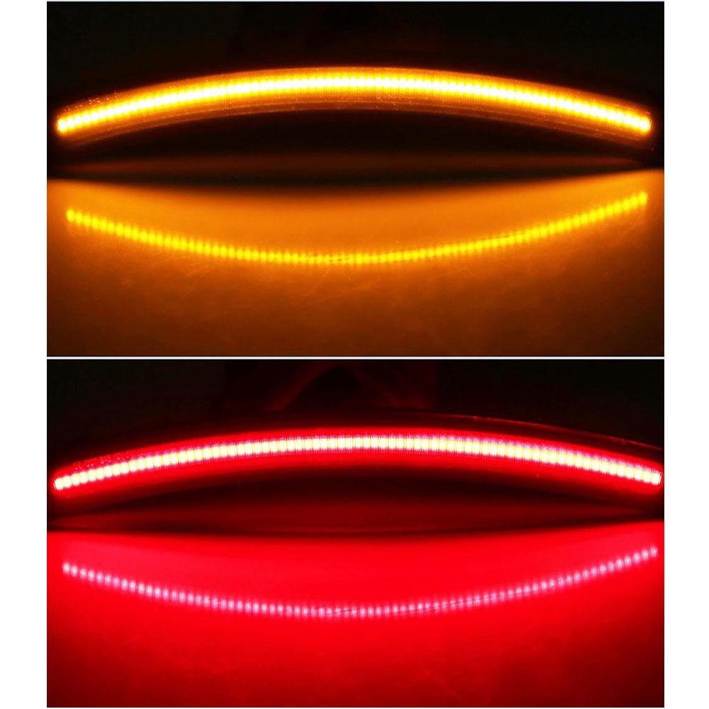 4Pcs Smoked LED Side Marker Light Lamp Red Amber For Chevy Corvette C7 2014-2019
