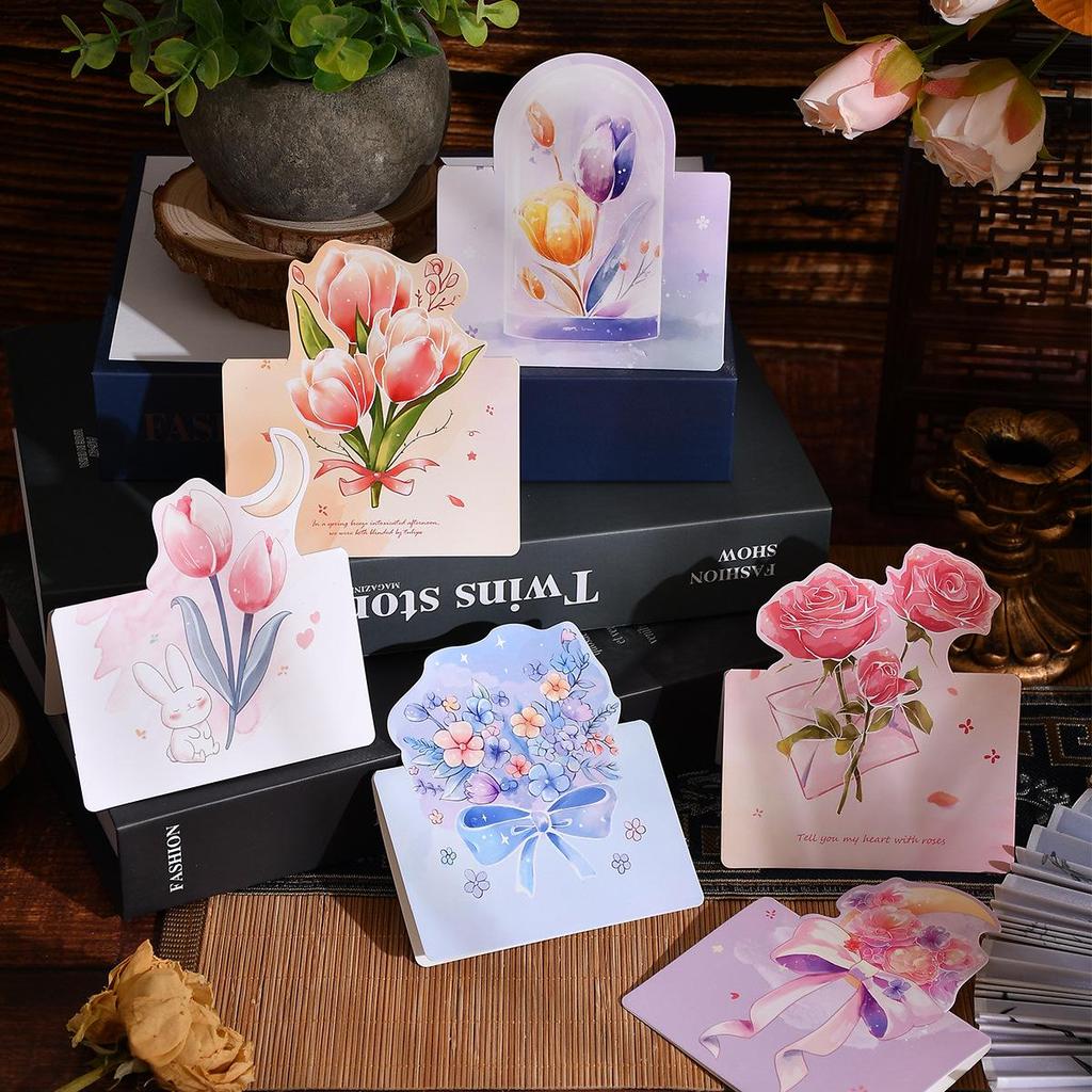 3D Floral Greeting Card for Birthday or Teacher's Day - Simple and Creative