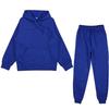 Erkek Kadın Düz Renk Kapşonlu Set Uzun Kollu Kapşonlu Kazak ve Pantolon Koşu Seti Rahat Kış Sıcak Hoodies Eşofman Spor