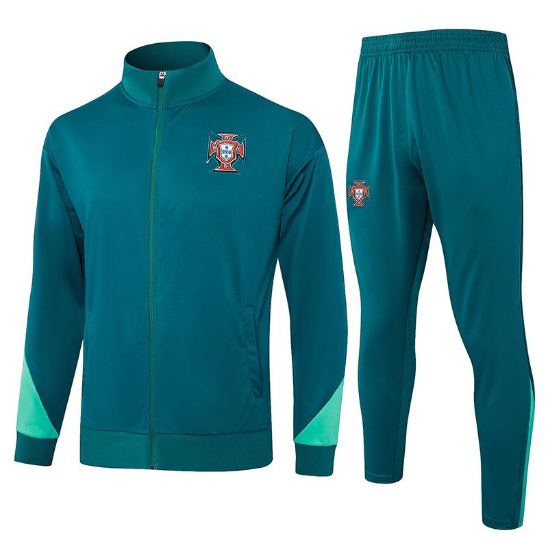 2024 Country Captain Reißverschluss Argentinien Portugal Italien Brasilien Deutschland Aufwärmtrikot Fußballtrikot