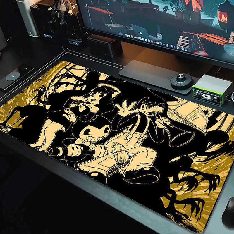 Bendy and the Ink Machine Print  Cushion Non-slip Laptop Tablet Big Mousepad XXL Mat Mini PC Playmat With Lock edge
