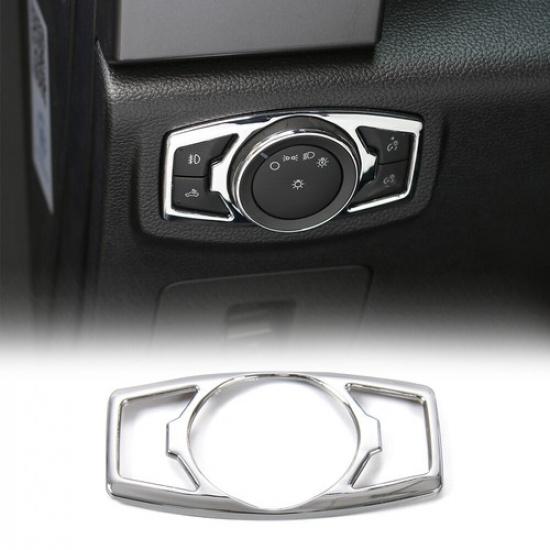 

Chrome Headlight Switch Button Frame Trim Decor Cover for Ford F150/Mustang 15+