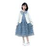 Girls' Spring and Autumn 2025 Korean-Style Knit Sweater & Skirt Set