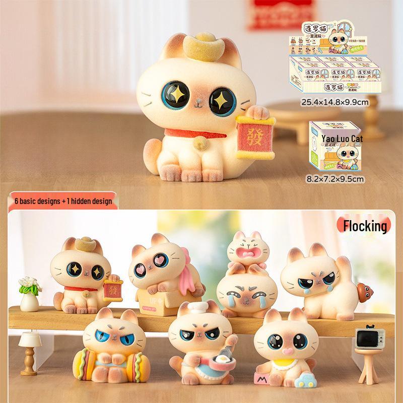 New Little Meow Meow Blind Box Desktop Ornament: Cute Cat Figurine, Trendy Toy Gift for Classmates and Friends