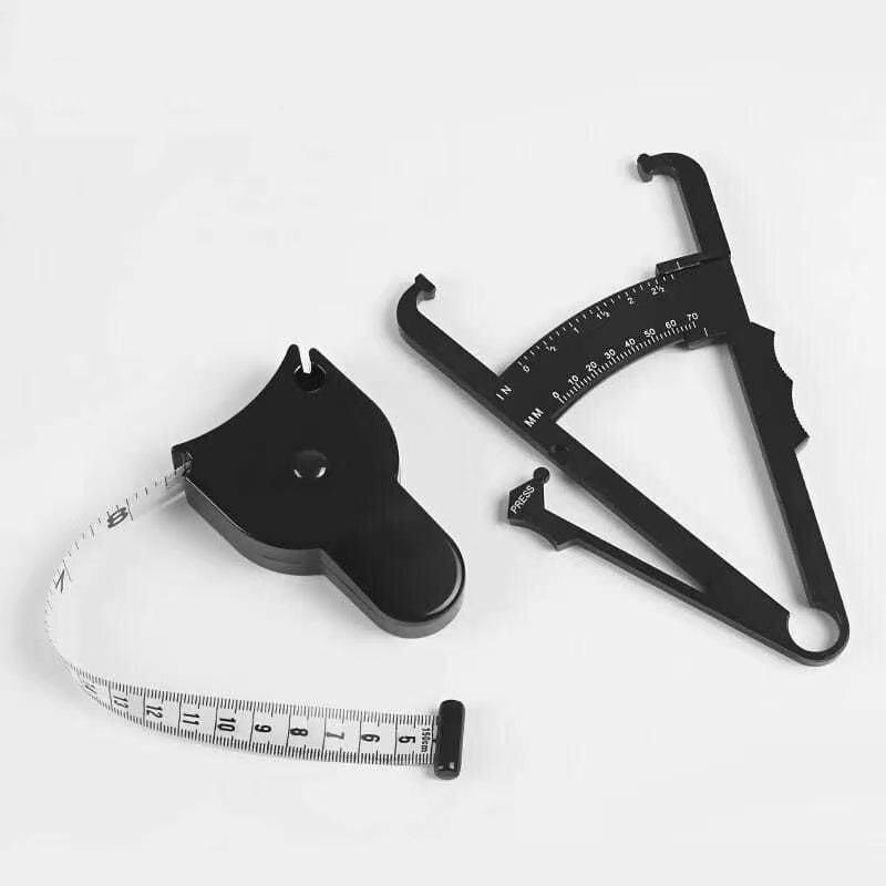 1 Set 70mm Hautfalten-Körperfett-Messschieber-Set mit Maßband Körperfett-Messgeräte Körperfett-Tester Hautfaltenmess-Zubehör
