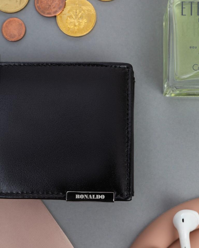 Men's Leather Wallet RM-05-BCF-BP-9533 Black