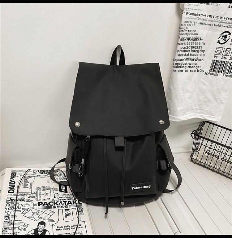 Minimalist Oxford Cloth Backpack For Travel With Feature For Unisex Casual Use