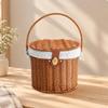 Storage Basket Lined Interior for Dining Area Decor