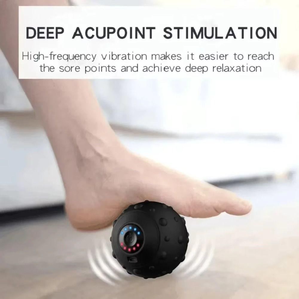 Multi-function Vibrating Massage Ball 5 Gears Foam Roller Electric Fascia Massager Mobility