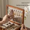 Luxury Solid Wood Jewelry Storage Box with Lock