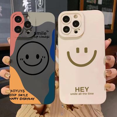 Cartoon Luxury Smile Face Phone Case For  Redmi Note 13 12 11 Pro Plus Turbo 12S 11S 10S 10 9S 9 Redmi 10C 12C Soft Cover