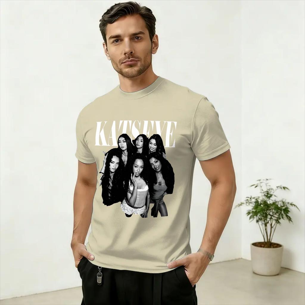 Kpop Katseyes T-Shirts for Unisex  Awesome Cotton Tee Shirt Crewneck Short Sleeve T Shirt Graphic Tops
