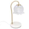 Candle Warmer Lamp Glass Marble Dimmable Electric Fragrance Candle Melter with 2 Bulbs for