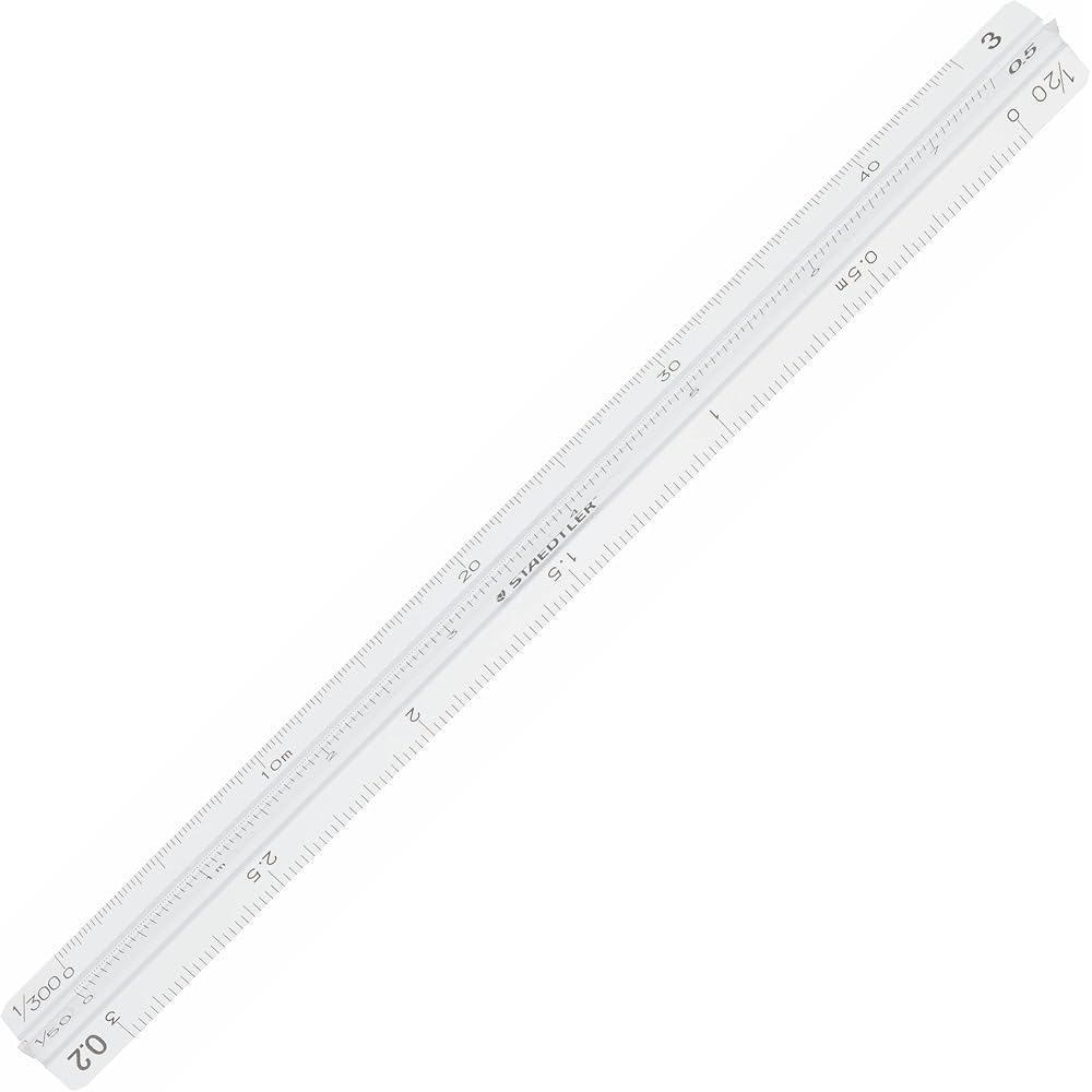 Staedtler ruler triangle scale aluminum construction 987 15-13